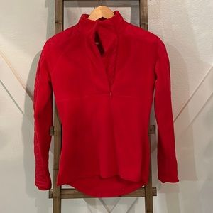 Red Athleta Halfzip Pullover